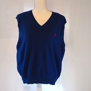 Polo by Ralph Lauren Sweater Vest, Navy Blue, Size XL